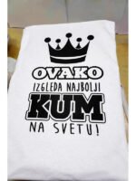Ovako izgleda najbolji KUM – Majica sa štampom – boja: bela