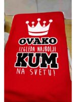 Ovako izgleda najbolji KUM – Majica sa štampom – boja: crvena