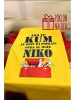 Ako to Kum ne može da popravi – Majica sa štampom – boja: žuta