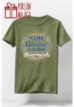 Kum glavni svedok :) – Majica sa štampom – boja: zelena