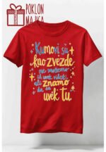 Kumovi su kao zvezde – Majica sa štampom – boja: crvena