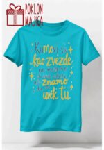 Kumovi su kao zvezde – Majica sa štampom – boja: plava