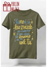 Kumovi su kao zvezde – Majica sa štampom – boja: zelena