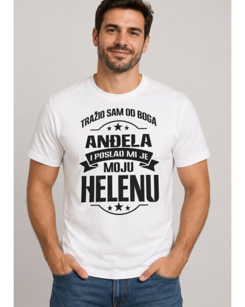 Trazio sam Helenu – Majica sa štampom – boja: bela