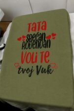 Tata srecan rodjendan voli te Vuk – Majica sa štampom – boja: zelena