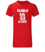 Najbolji tata na svetu (crna) – Majica sa štampom – boja: crvena