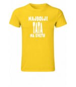 Najbolji tata na svetu (crna) – Majica sa štampom – boja: žuta
