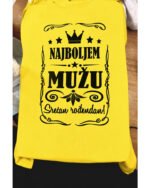 Najboljem mužu srecan rodjendan! – Majica sa štampom – boja: žuta