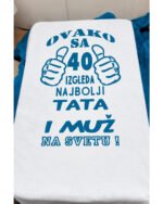 Ovako sa 40 izgleda najbolji tata i muz – Majica sa štampom – boja: bela