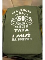 Ovako sa 50 izgleda najbolji tata (plava) – Majica sa štampom – boja: zelena