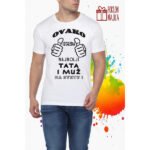 Najbolji tata i muz V1 crna – Majica sa štampom – boja: bela