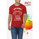 Najbolji tata i muz V1 crna – Majica sa štampom – boja: crvena