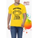 Najbolji tata i muz V1 crna – Majica sa štampom – boja: žuta