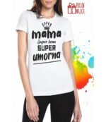 Super umorna mama – Majica sa štampom – boja: bela