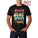 Ovako izgleda najbolji tata na svetu LETNJA – Majica sa štampom – boja: crna