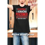Konacno u penziji – Majica sa štampom – boja: crna