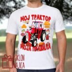 Moj traktor moja pravila – Majica sa štampom – boja: bela