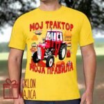 Moj traktor moja pravila – Majica sa štampom – boja: žuta
