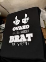 Ovako izgleda najbolji brat – Majica sa štampom – boja: crna