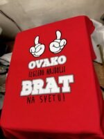 Ovako izgleda najbolji brat – Majica sa štampom – boja: crvena