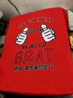 Najbolji brat na svetu V2 – Majica sa štampom – boja: crvena