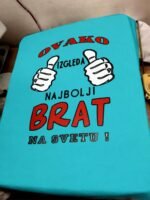 Najbolji brat na svetu V2 – Majica sa štampom – boja: plava