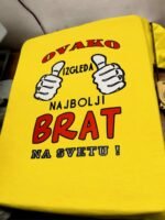 Najbolji brat na svetu V2 – Majica sa štampom – boja: žuta
