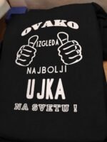 Najbolji ujka – plava – Majica sa štampom – boja: crna
