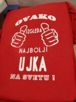 Najbolji ujka – plava – Majica sa štampom – boja: crvena