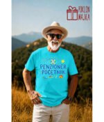 Penzioner pocetnik – Majica sa štampom – boja: plava