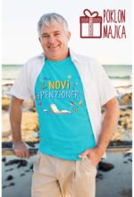 Novi penzioner – Majica sa štampom – boja: plava