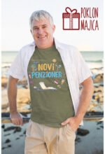 Novi penzioner – Majica sa štampom – boja: zelena