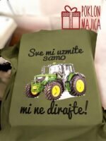 Samo traktor (crvena) – Majica sa štampom – boja: zelena