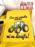 Samo traktor (crvena) – Majica sa štampom – boja: žuta