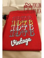 1976 Vintage – Majica sa štampom – boja: crvena