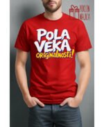 Pola veka originalnosti – Majica sa štampom – boja: crvena