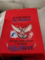 Golubar :) penzioner – Majica sa štampom – boja: crvena
