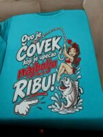 Ovo je čovek koji je upecao najbolju ribu – Majica sa štampom – boja: plava