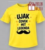 Ujak čovek mit legenda – Majica sa štampom – boja: žuta
