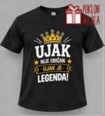 Ujak nije običan – Majica sa štampom – boja: crna