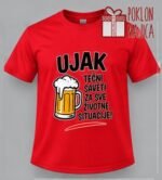 Ujak tečni saveti – Majica sa štampom – boja: crvena