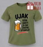 Ujak tečni saveti – Majica sa štampom – boja: zelena