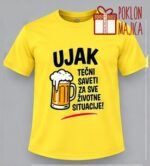 Ujak tečni saveti – Majica sa štampom – boja: žuta