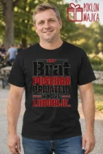 Majica — Brat – poseban prijatelj za sve ludorije. – Brat sestra, boja crna