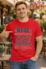 Majica — Brat superheroj – bez plašta, ali sa ogromnim srcem – Brat sestra, boja crvena