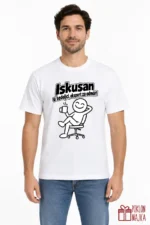 Majica — Iskusan u sedeljci, ekspert za odmor! – Kolega koleginica, boja bela
