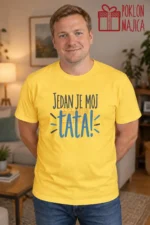 Majica — Jedan je moj tata! – Tata mama – boja: žuta