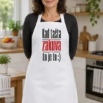Kecelja — Kad tašta zakuva to je to :) – Kecelja sa štampom, boja bela