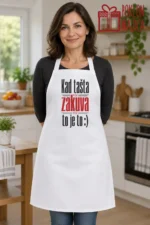 Kecelja — Kad tašta zakuva to je to :) – Kecelja sa štampom, boja bela