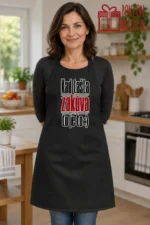 Kecelja — Kad tašta zakuva to je to :) – Kecelja sa štampom, boja crna